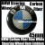 BMW Blue White Carbon Fiber Steering Wheel Horn Emblem Badge Roundel 45mm