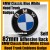 BMW Classic Blue White 82mm Hood Trunk Emblems Badge Roundel Bonnet Boot Self Adhesive Back Stickers Aluminium Alloy