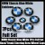 BMW Blue White 7Pcs Emblems 82mm Hood 74mm Trunk 68mm Wheel Center Caps 45mm Steering Horn Bonnet Boot Roundels Badges Full Set