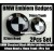 BMW Classic Black White 2Pcs 82mm Hood 74mm Trunk Emblems Badges Roundels Bonnet Boot Aluminium Alloy