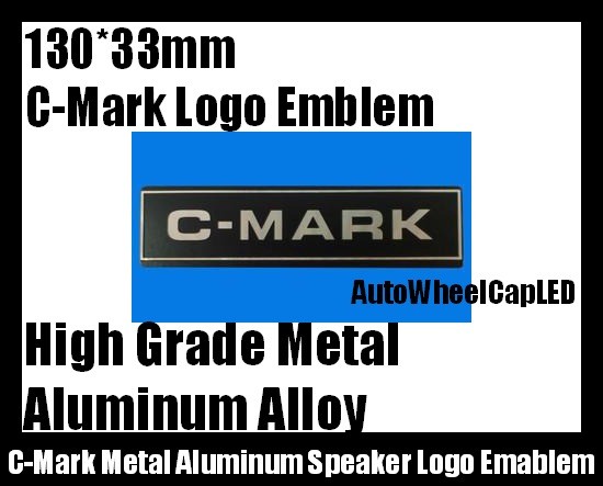 C-Mark Audio Hi-Fi Speaker Logo Emblem Badge 2 Piece Metal Aluminum Alloy Label Professional High Quality