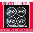 Hyundai Wheel Center Cap Tin Sticker Aluminium DIE CUT 55mm
