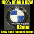 BMW OEM Trunk Hood Trunk Emblem Roundel 3D 82mm Original Blue/White Replacement