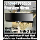 Junction Produce JP Devil Black Wide Screen Front Rearview Mirror Clear Image Protect Eyes Reduce Light Reflect