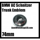 BMW AC Schnitzer Trunk Emblem Roundel Badge 74mm 2Pins Drivers Collection