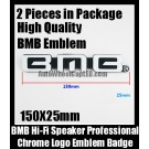 BMB Hi-Fi Speaker Logo Emblem Badge Label Chrome (2 Pieces) for All Model and BMB 450