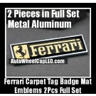 Ferrari Carpet Tag Badge Mat Emblem Aluminum Alloy Metal F40 F55 308 328 348 355 360 458