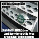 Land Rover Green Oval Front Grille Hood Emblem Badge 104X53mm Range Vogue Sport Evoque Discovery Freelander Supercharged LR2 LR3 LR4