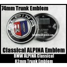 BMW ALPINA Trunk Boot Emblem 74mm Badge 2Pins Aluminium Alloy