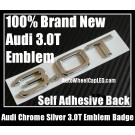 Audi 3.0T Letters Rear Trunk Chrome Silver Emblems Badges Quattro A3 A4 A5 A6 A7 A8 Q3 Q5 Q7 TT A4L A6L