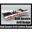 Audi Quattro Front Grill Badge Emblem Red Chrome Silver A3 A4 A5 A6 A7 A8 Q3 Q5 Q7 TT S3 S4 S5 S6 SLine