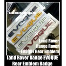 Land Rover Range EVOQUE Black White Red Yellow Rear Trunk Emblems Badges Stickers Sport Supercharged LR2 LR3 LR4 Discovery