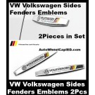 VW VW Volkswagen Sides Fenders Emblems Badges 2Pcs Set Golf 7 6 Scirocco MK6 GTI R20 NEW Polo Sagitar Magotan