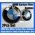 BMW Blue White Carbon Fiber 82mm Hood 74mm Trunk Emblems Bonnet Boot Badges 2Pcs Set