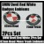 BMW Devil Red White 82mm Hood 74mm Trunk Emblems 2Pcs Badges Bonnet Boot Aluminium Alloy Roundels Set