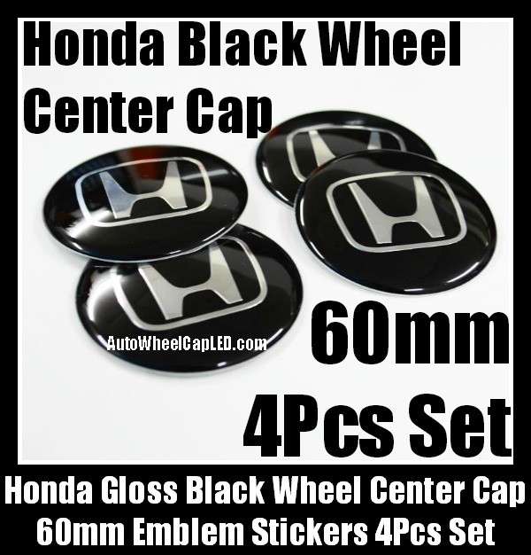 9PCS Honda 65mm Car Wheel Center Cap Cover Logo Sticker Emblem for Honda Matching with Keychain and Tire Valve Stem Caps for Honda 