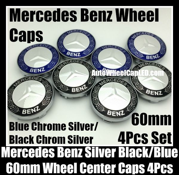 Car-Emall Mercedes-Benz 60mm Wheel Center Caps 4-pc Set Special Offer