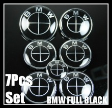 BMW Devil Full Black Full Set Emblems - AutoWheelCapLED.com